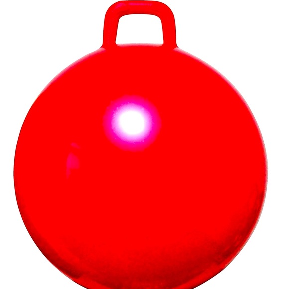 Hoppity Ball Childs funny face hopping Ball NEW Red hoping ball with handle FUN - Picture 2 of 6